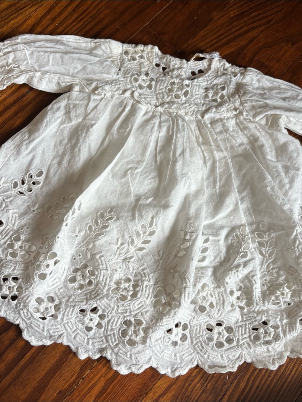 Petite Amalie White Eyelet Dress